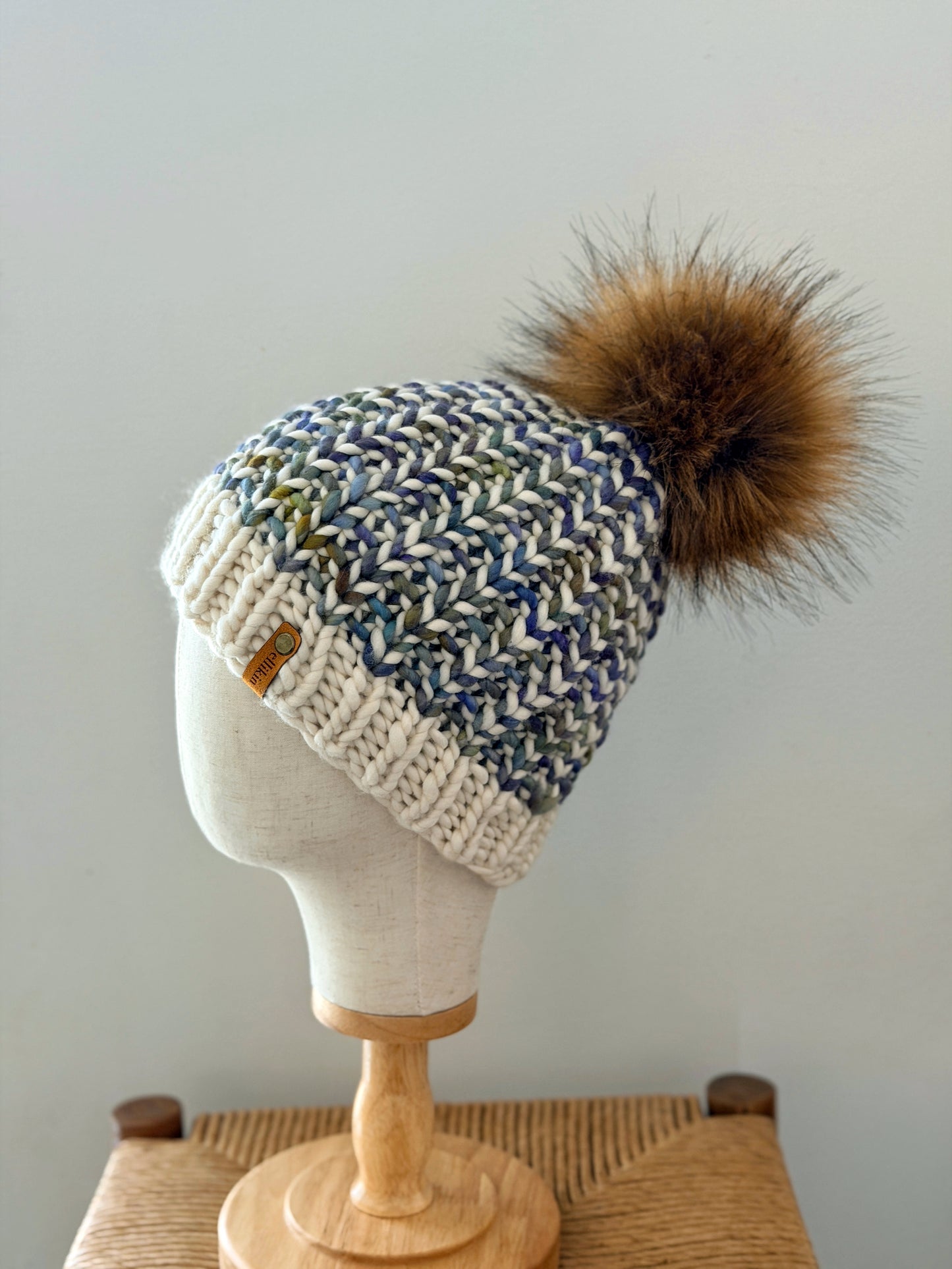 Riverbend Beanie in Natural/Indecita