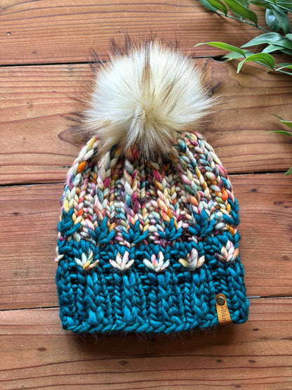Mirror Pond Beanie in Teal/Molino
