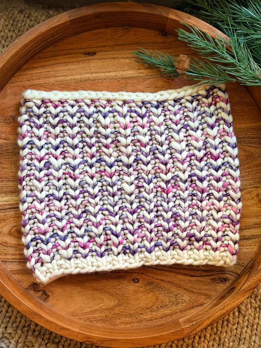 Knit Cowl in Natural/Glaze