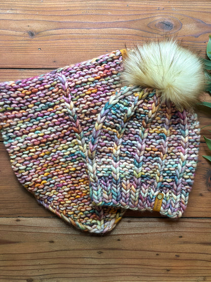 Pamn Bandana Cowl in Dancing Leaves