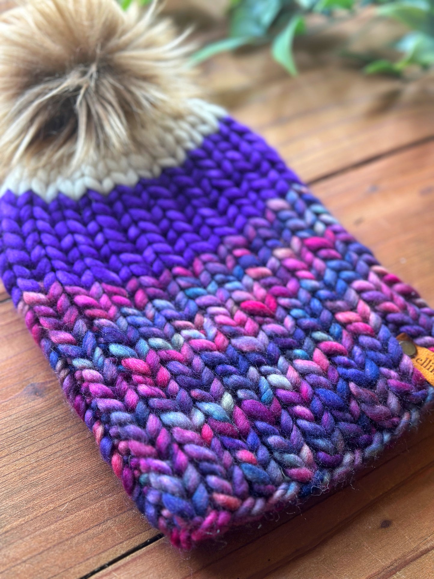 Nokhu Beanie in Purple Multi