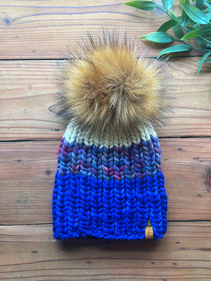 Nokhu Beanie in Blue Multi
