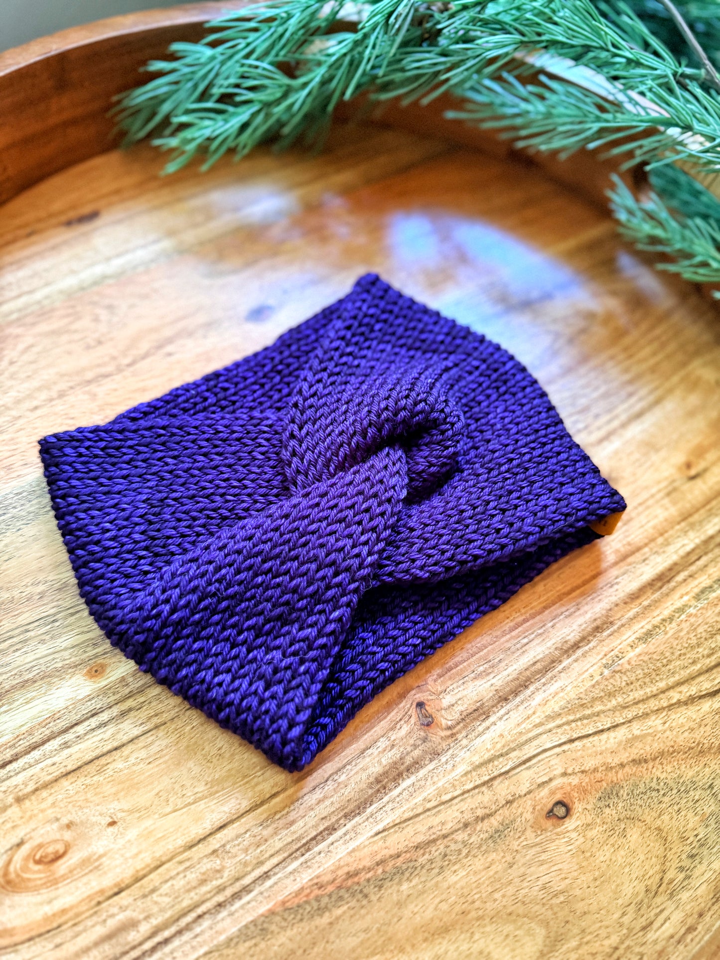 Twisted Earwarmer in Purple Mystery