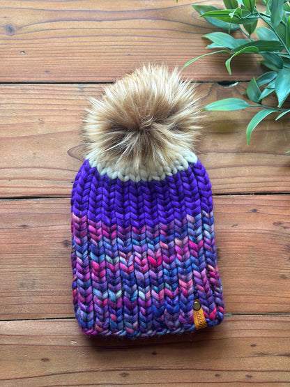 Nokhu Beanie in Purple Multi