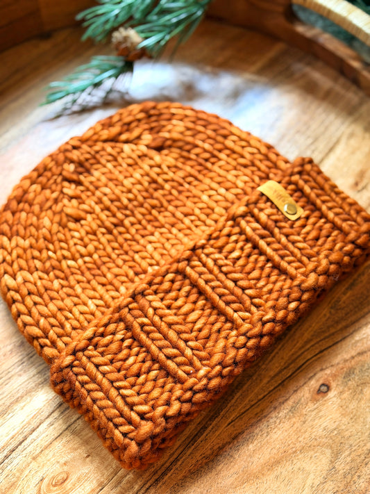 Alpine Trail Beanie in Caramel