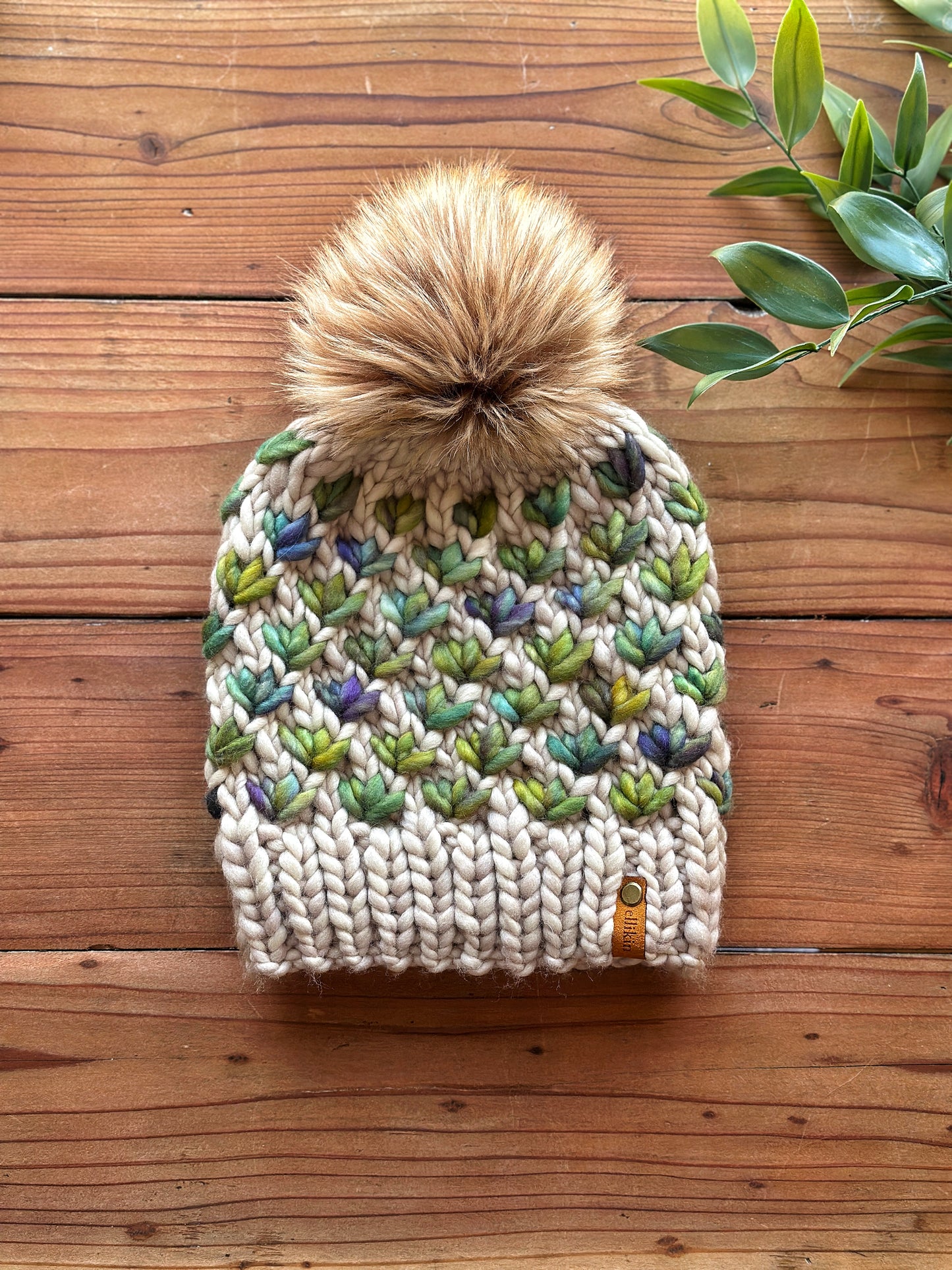 Lotus Flower Beanie in Fog/Indecita