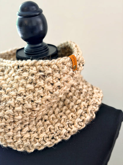 Seed Stitch Knit Cowl