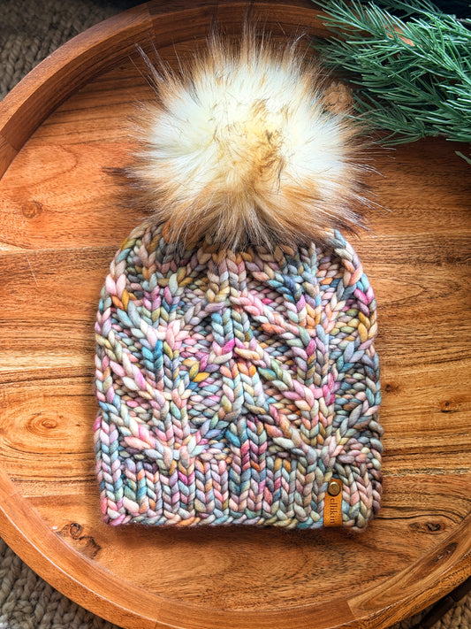 Frondescense Beanie in Dancing Leaves