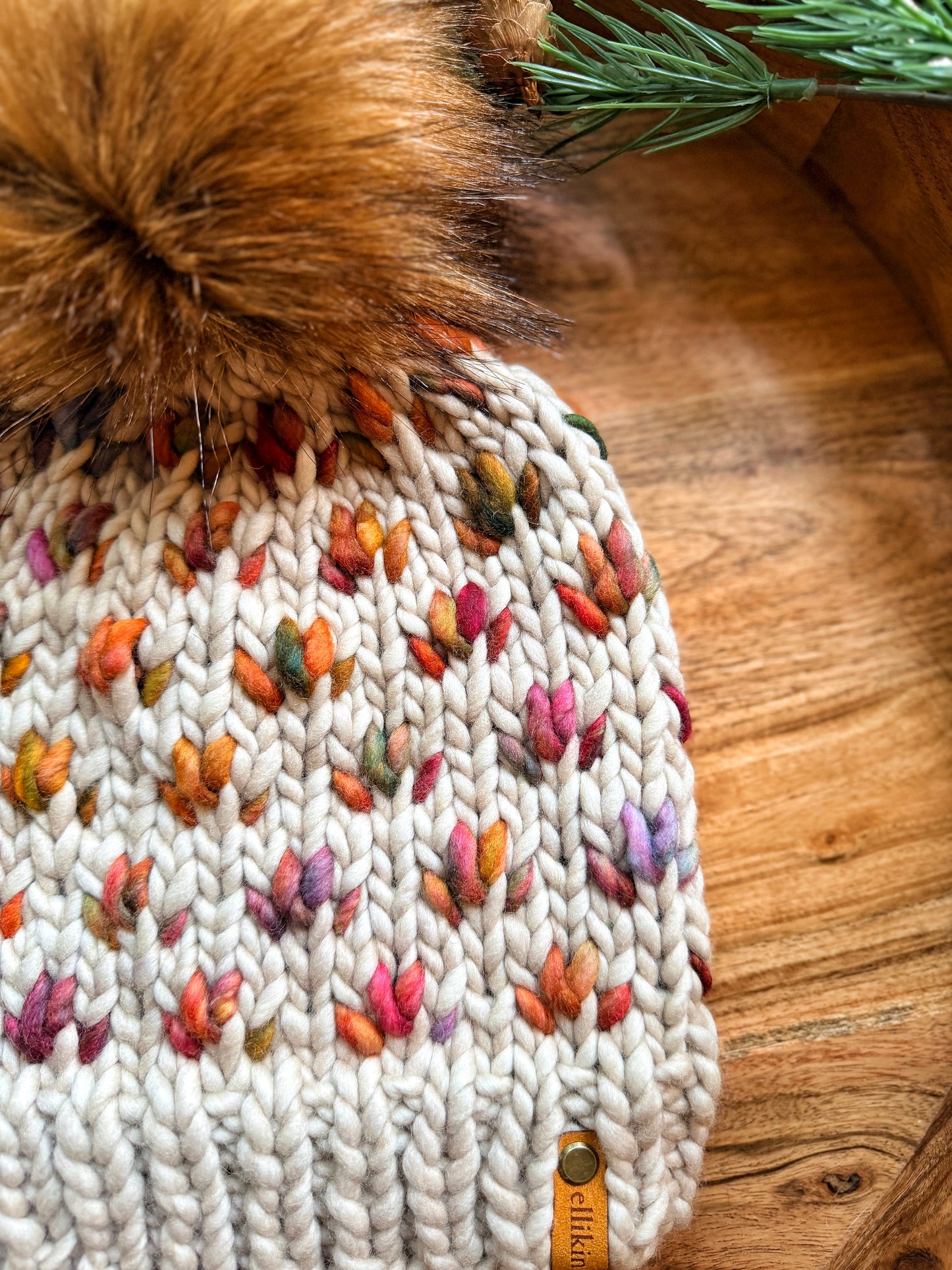 Tiny Tulips Beanie in Fog/Diana