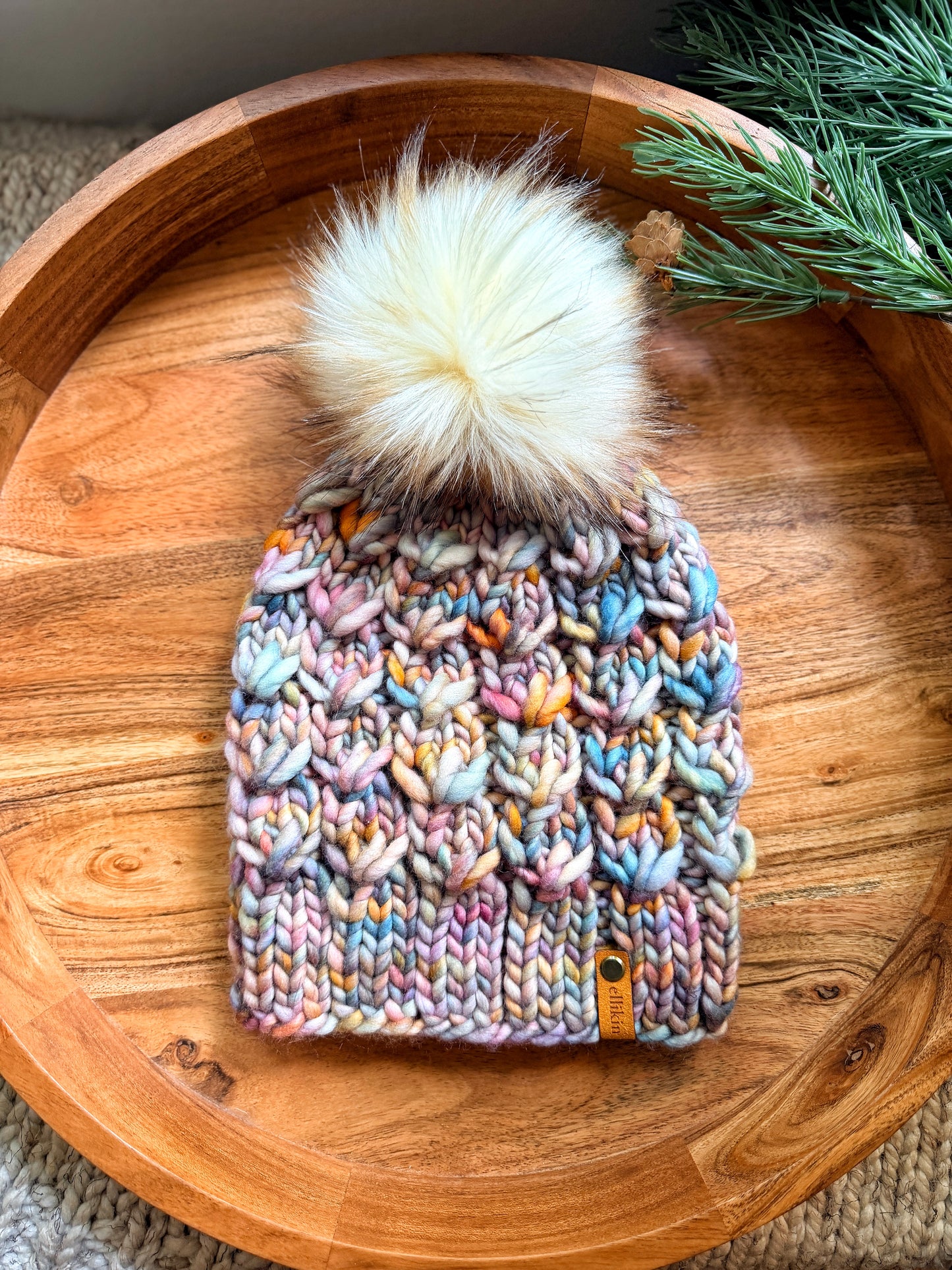 Fleur Beanie in Dancing Leaves