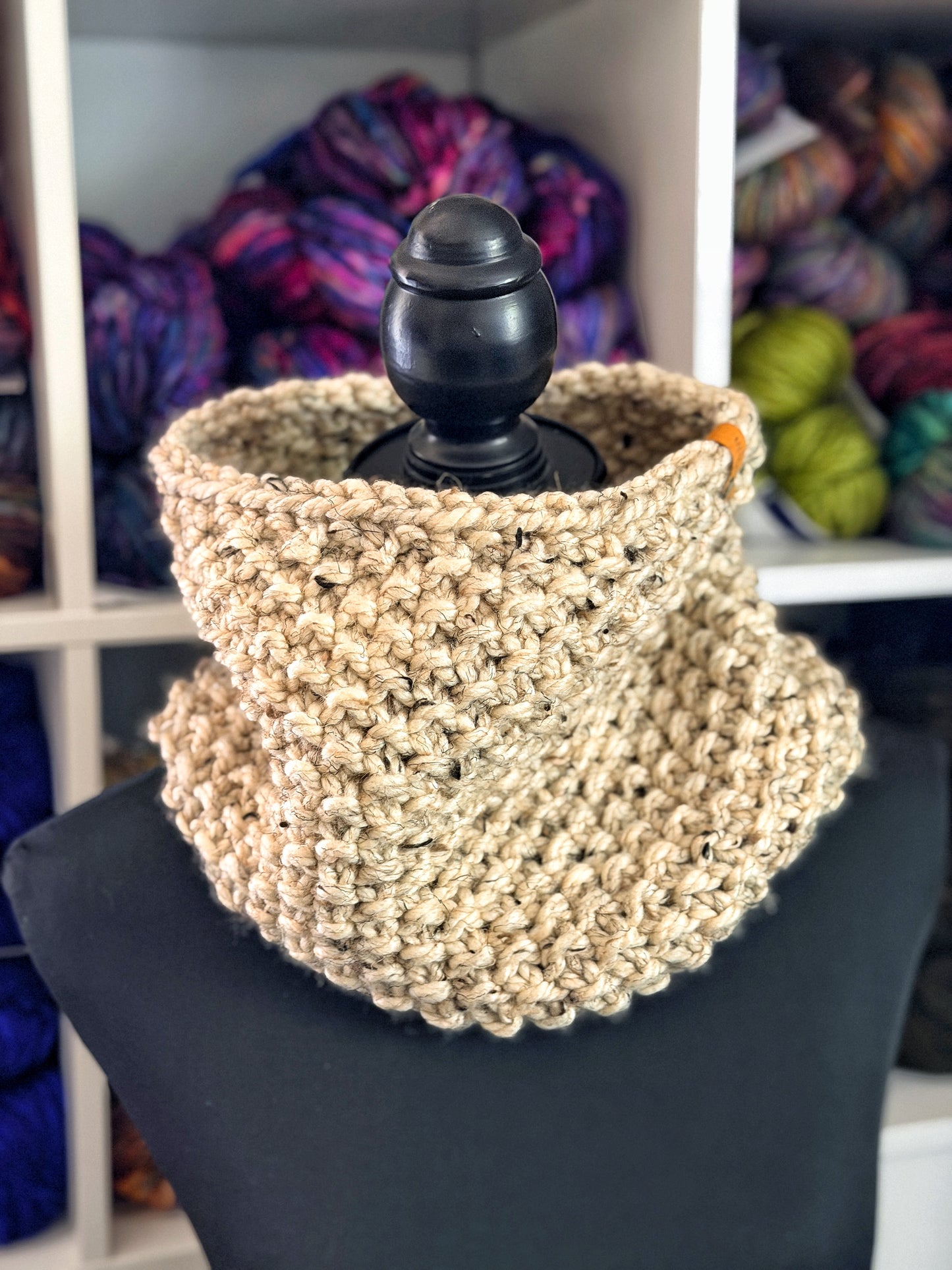 Seed Stitch Knit Cowl