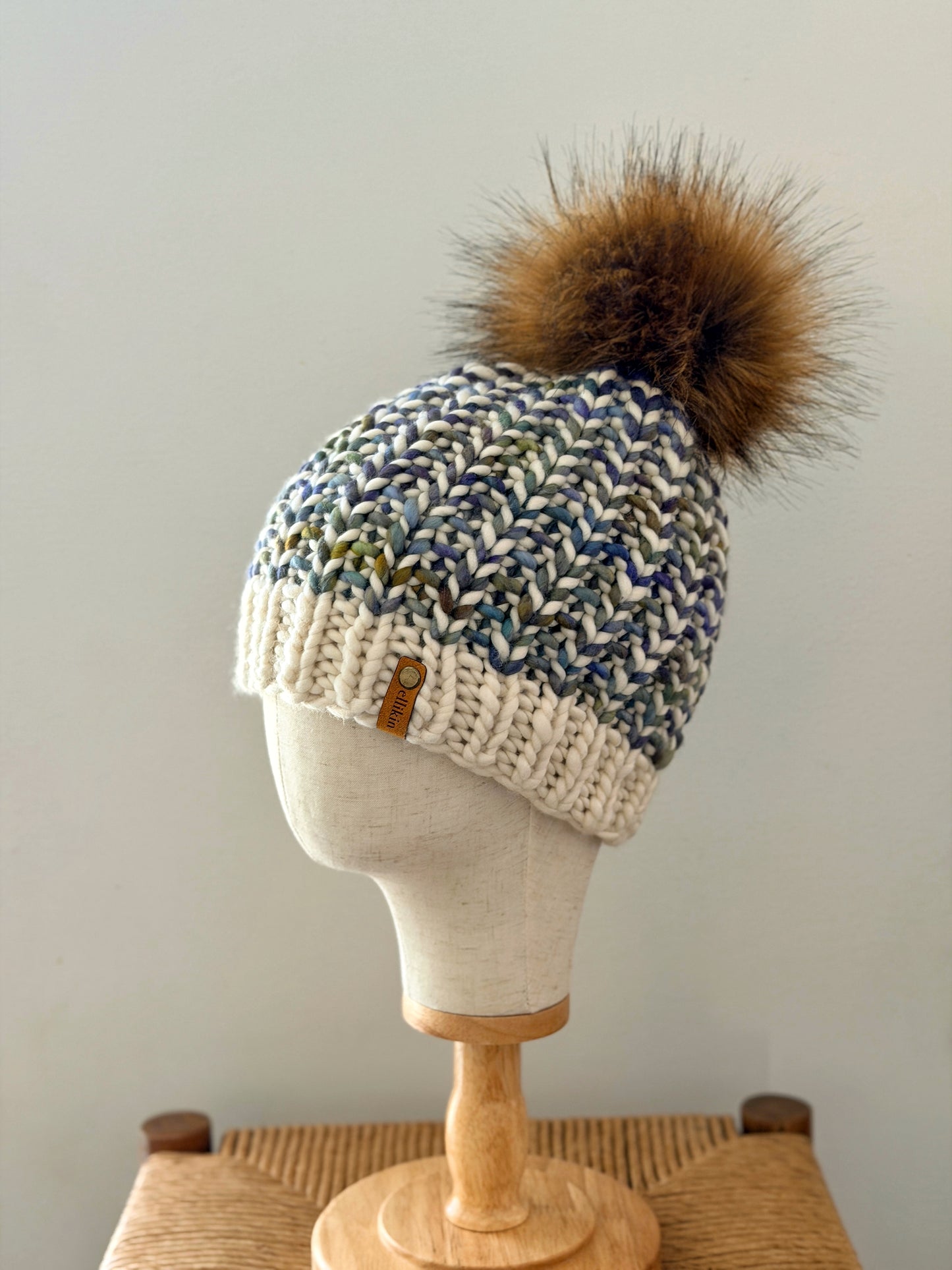 Riverbend Beanie in Natural/Indecita