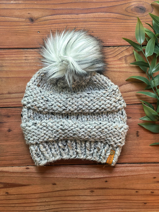 Lola Beanie in Grey Marble