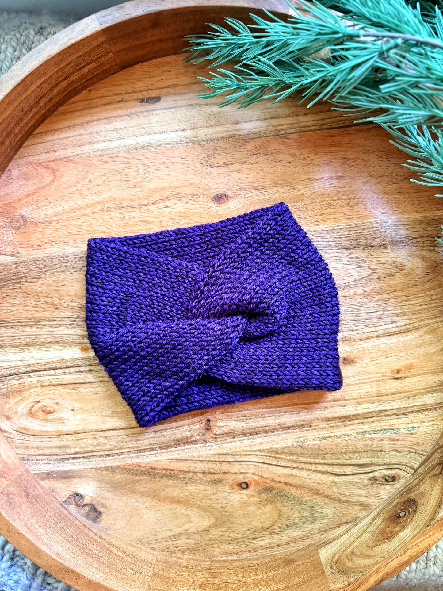 Twisted Earwarmer in Purple Mystery