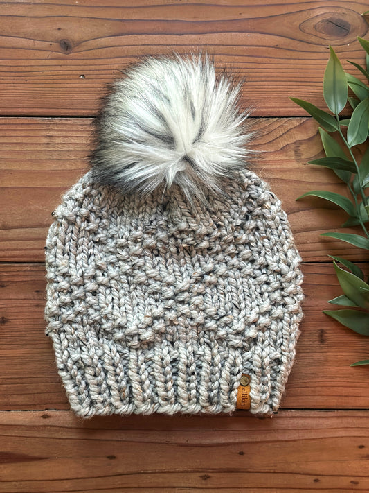 Etta Beanie in Grey Marble