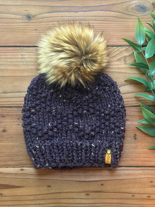 Etta Beanie in Raisin