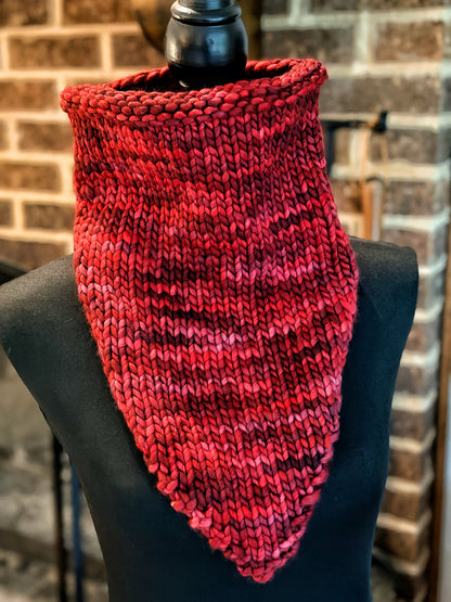 Cowl-Danna in Stitch Red