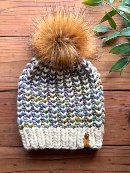 Riverbend Beanie in Natural/Indecita