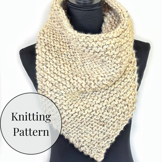 Driftwood Bandana Cowl Knitting Pattern