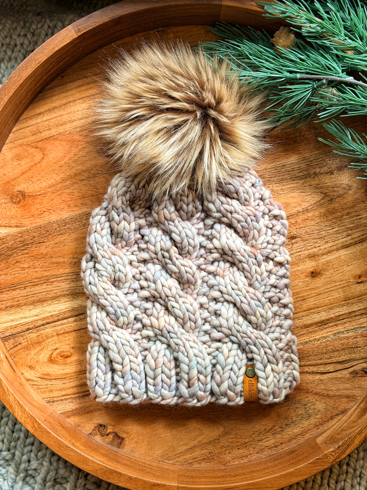 Twistercane Beanie in Whole Grain