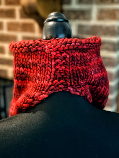 Cowl-Danna in Stitch Red